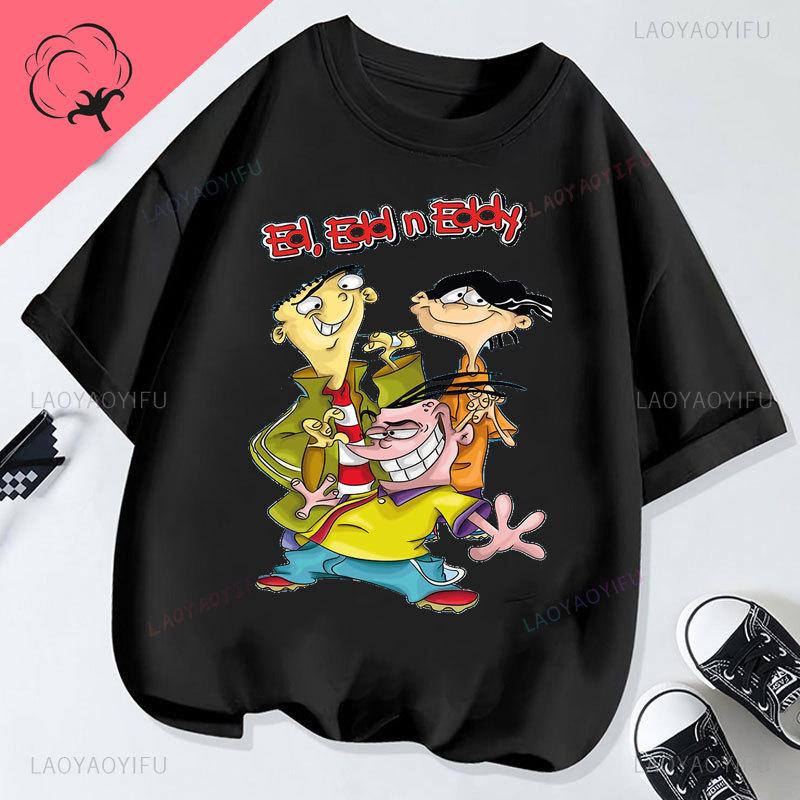 Футболка Ed Edd Eddy Телешоу Новинка Мультяшная Kawaii Милая Повседневная Смешная С Комическим Принтом Одежда Y2k Графические Футболки Хлопок Унисекс Топ