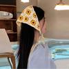 Модная вязаная косынка для прогулок, милый и очаровательный стиль, вязаная вручную повязка на голову, женские аксессуары для волос, треугольный платок для волос