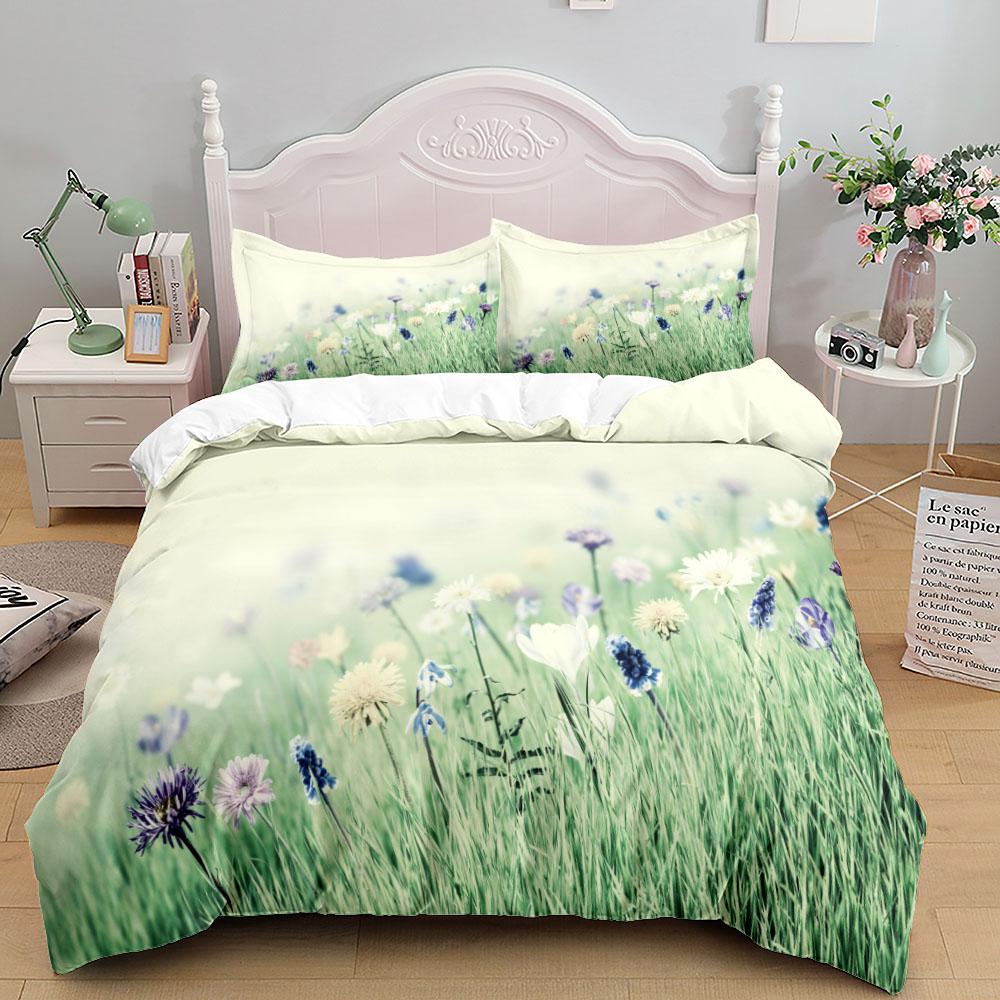 3D Flowers Beautiful Duvet Cover Set Uk Single Double Queen Us Twin Full King Size Among Bed Linen Set