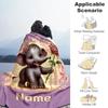 Elephant Rose Customize Text Blanket Gift Personalized Blanket Comfortable Suitable for Picnics Home Decor Office Chair Office Ideal for All Seasons