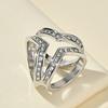 Scarf Button Three-Ring Design Rhinestones Inlaid Scarf Buckle Korean Style Scarves Shawls Scarf Fastener Jewelry Accessory