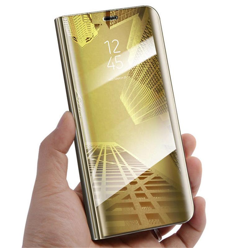 Прозрачный зеркальный флип-чехол для Samsung Galaxy A54 A53 A14 A04S S21 S22 S23 Ultra Plus Xiaomi Redmi Note 11 iPhone 14 13 12 Pro Max кожаный чехол
