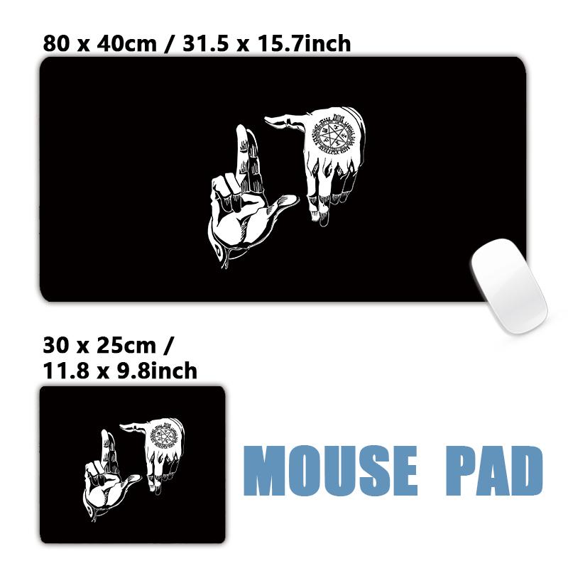 XXL Black Background Simple Logos Manga Abstract Pattern Chinese Characters Desk Mat Mousepad Large Non-Slip Game Mouse Pad