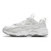 Fila Универсальные однотонные простые дышащие кроссовки с низким верхом Retro Series, устойчивые к пятнам, женские, цвет белоснежный, дымчато-серый, F12W422113FSV