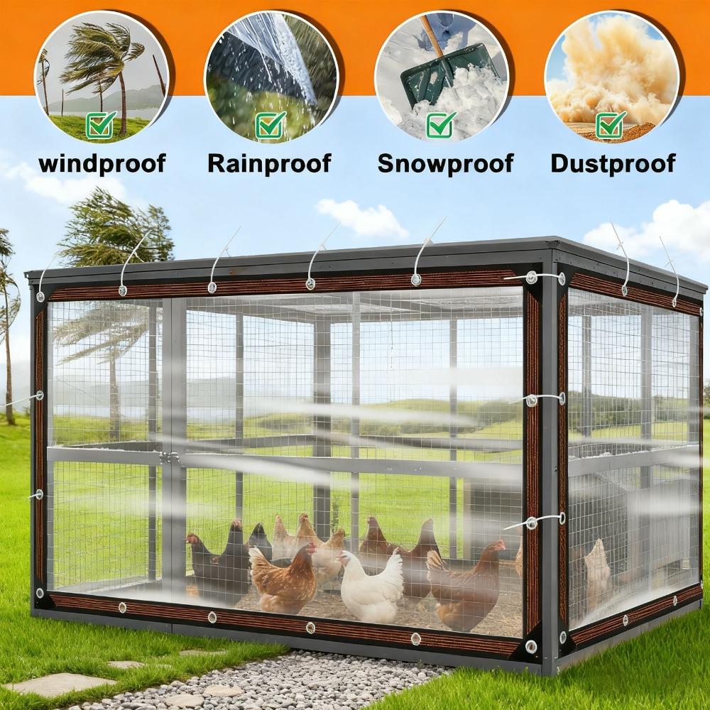 Thickened Insulation Chicken Coop Cover Semi Transparent Insulation Cover Garden Equipment