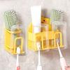 Wall Mounted Duck Toothbrush Holder Plastic Toothpaste Toothbrush Storage Rack  Bathroom