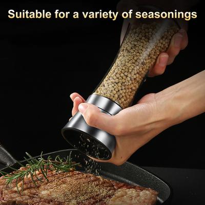 Солонка, полезная, компактная, портативная, многофункциональная, ручная шлифовальная машина большой емкости, аксессуары для приготовления пищи