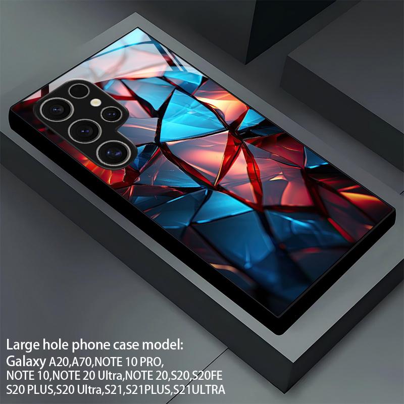 Чехол для телефона с 2D-рисунком для Samsung S26 S25 S24 S23 S22 S21 S20 A56 A36 A16 Защитная крышка из закаленного стекла