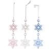 Set of 4 Snowflake Ornament Portable Accessory for Christmas Tree Hanging Decorations Sturdy Acrylic Festival Charm