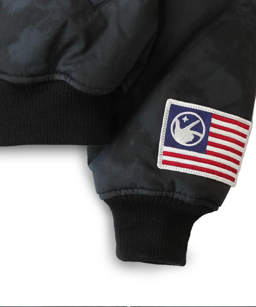 Keymisery Crop Fur Hooded Ma-1 (Black)
