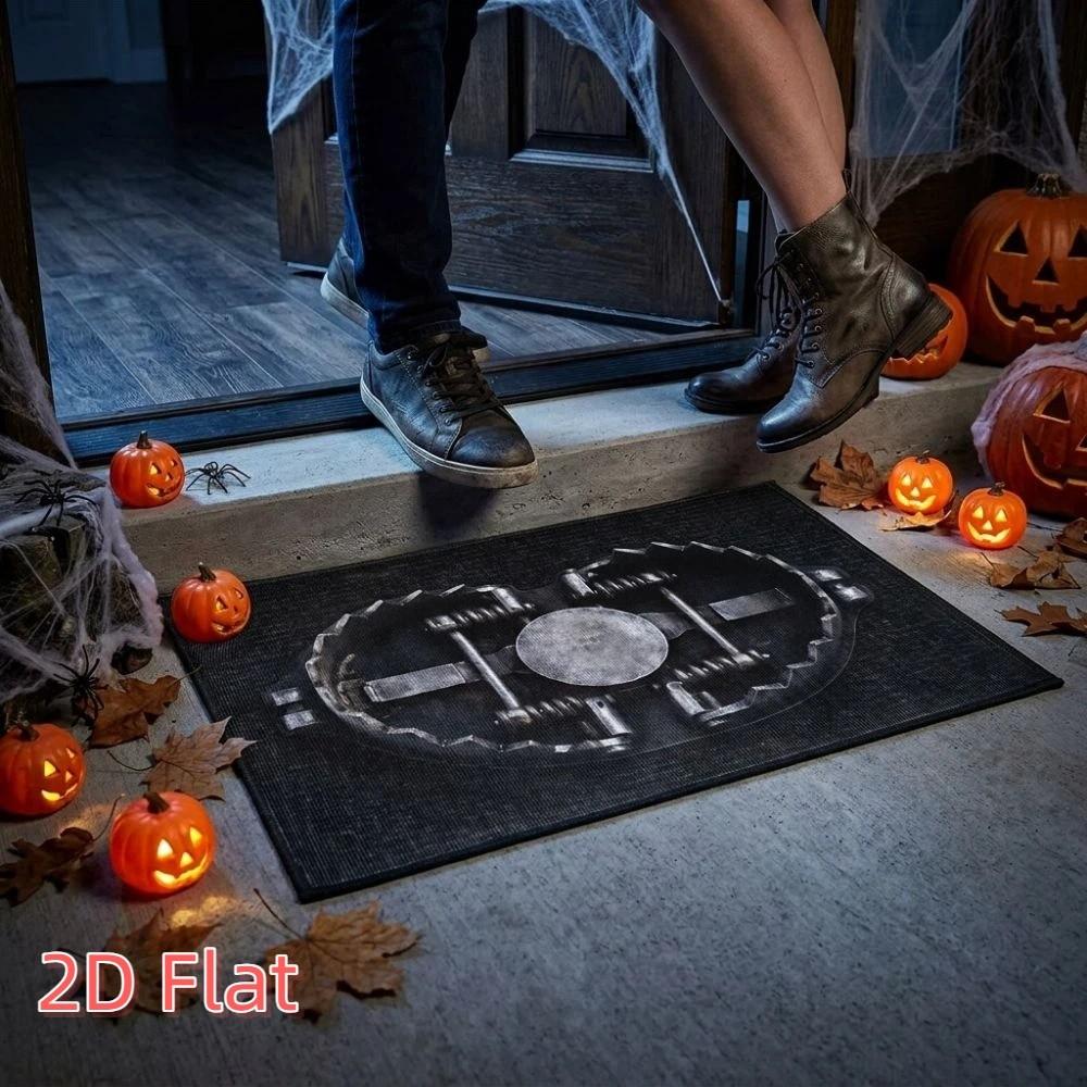 Quirky Trap Visual Trick Floor Mat Crystal Velvet Prank Hallway Welcome Mat Entryway Decor