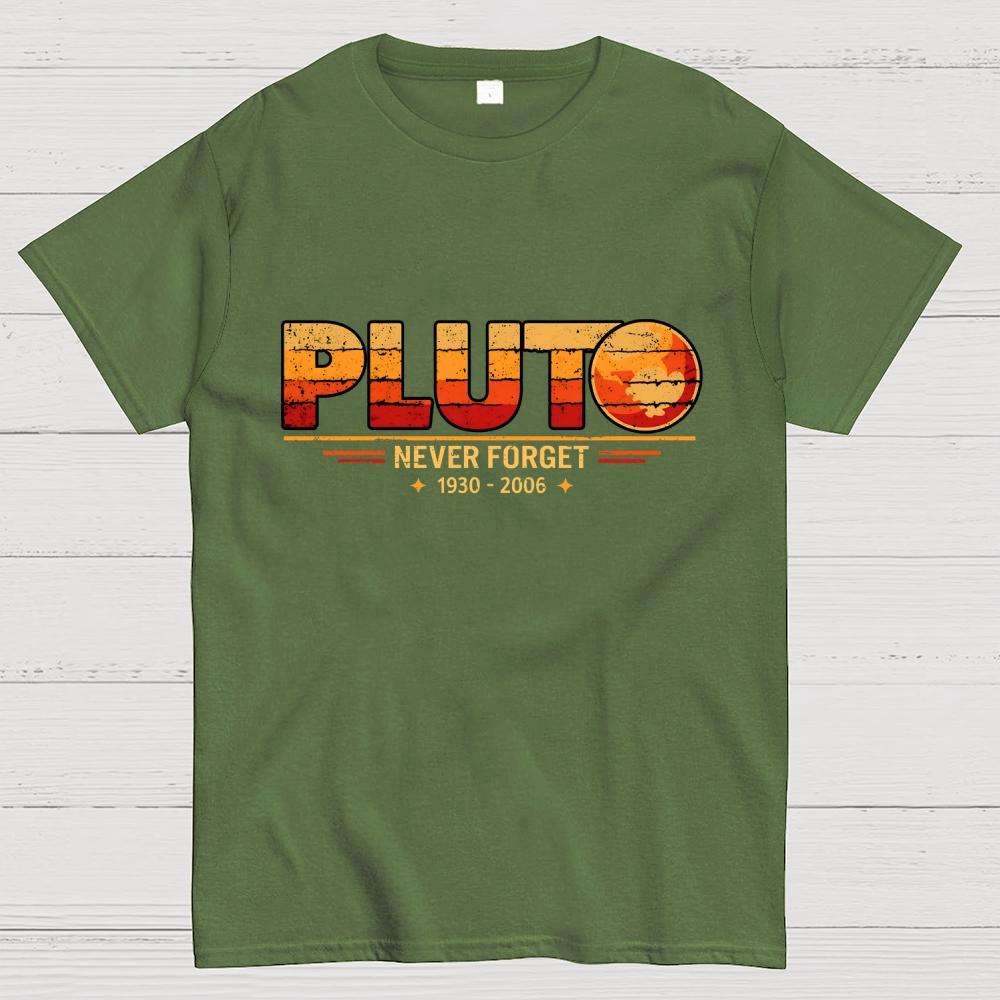 Never Forget Pluto Cotton Casual Cool Loose T-Shirt