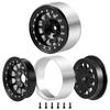 RCMAZO 1.3" Алюминиевый диск колеса Beadlock с отрицательным вылетом 1.3" Ступица колеса для SCX24 TRX4M 124 118 RC Гусеничный Автомобиль Улучшение (черный)