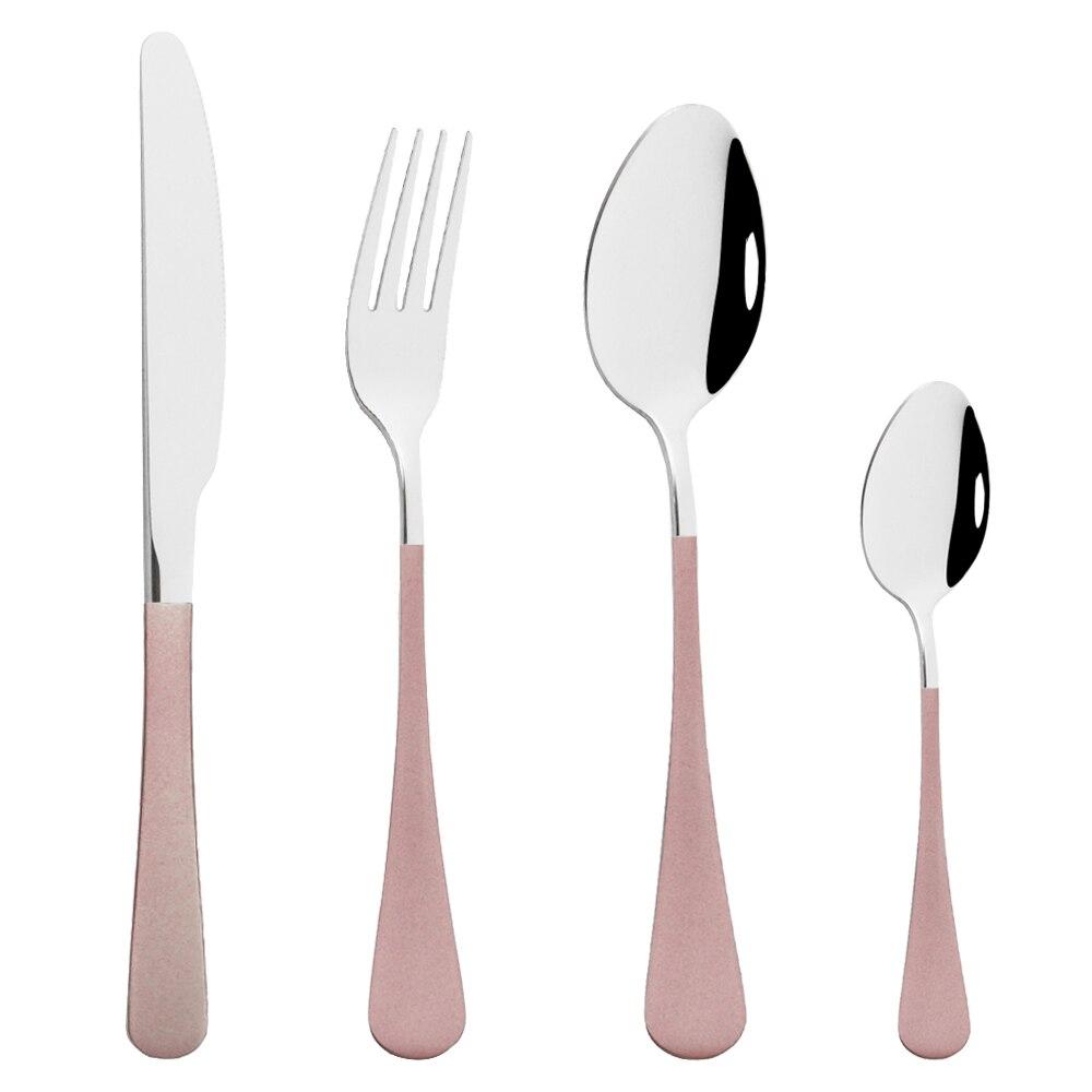 Посуда Западный золотой набор столовых приборов Набор столовой посуды из нержавеющей стали Черное золото Кухонный нож Вилка Набор ложек Столовые приборы Серебро