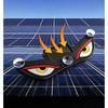 Solar Car Triangle Window Devil's eye Lamp Suction Cup LED Ambient Light USB Rechargeable Wiring Free Atmosphere Neon Light
