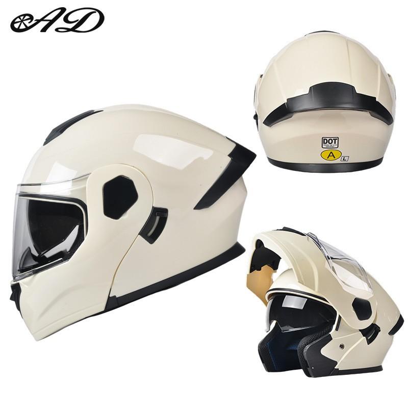 Full Face Motorcycle Helmet With Flip-Up Visor Men Women All Season ABS Safety Certified 3C DOT