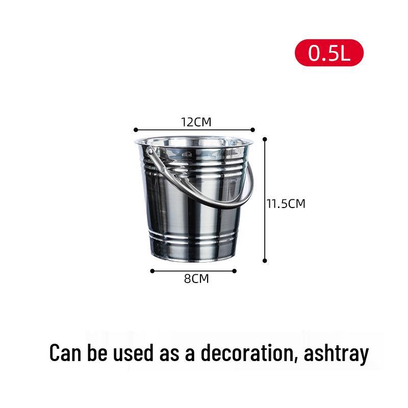 Thickened Stainless Steel Ice Bucket for Bars - Ideal for Champagne, Beer, and Wine.