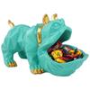 Resin Bulldog Design Storage Holder Dog Showpiece For Home, Aquamarine Green