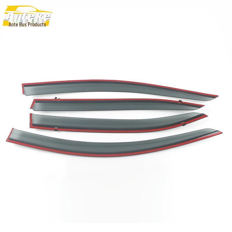Compatible with 21 Asia Lion Models: 3D Stainless Steel Bright Strip Rain Deflector & Shield Decorative Car Accessories.