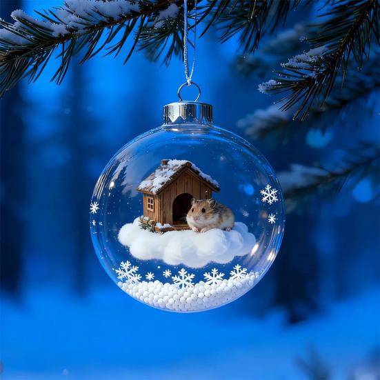 Рождественская лягушка, плоская акриловая подвеска 2D, украшение на елку с дикими животными, праздничное украшение комнаты, значимые подарки для детей