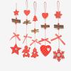 5pcs Wooden Christmas Decorations For Home Crafting Nature Wood Ornaments Decorations Wooden Pendant