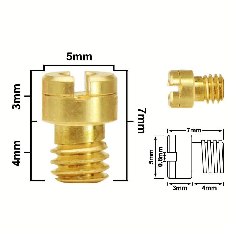 ZSDTRP 20pcs Keihin 99101-116 N424-74C Carburetor Main Jet Pilot Jet Slow Idle Jet Set for GY6 PZ19 50cc 80cc 100cc PB16/18/20