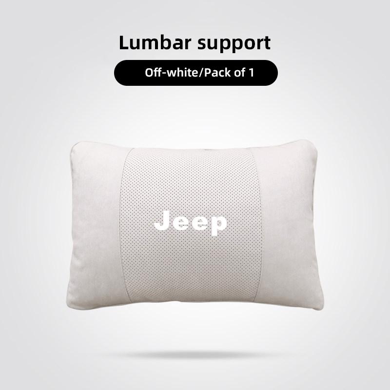 Car Logo Car Neck Pillow & Back Support Cushion Comfortable For Jeep Wrangler JK Gladiator Renegade Grand Cherokee Valve Stem LVCZN1