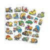 Construction Vehicle Stickers 3 To 6 Cm 34 Pieces