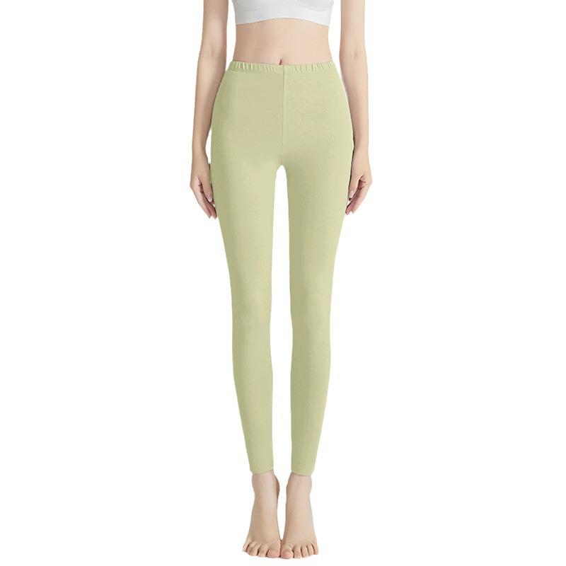 Женские облегающие брюки осень/зима: 95% чистый хлопок, антибактериальные, теплые леггинсы для студенток