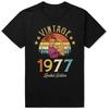 Fashion 47th 47 Years Old Birthday Party Tshirt Male Top Vintage 1977 Limited Edition Black T Shirts Streetwear Harajuku