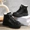 Модные женские кроссовки Зимние теплые на плюшевой подкладке Повседневные высокие женские туфли на платформе Кроссовки на шнуровке Zapatos De Mujer