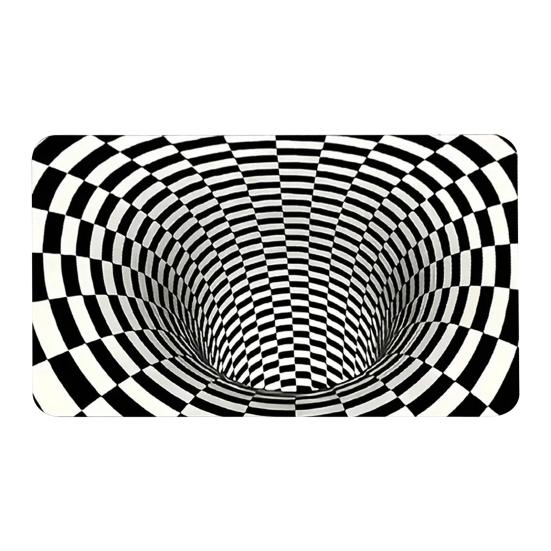 3D Ковер с оптической иллюзией, Реалистичный рисунок ямы, Напольный коврик, Впитывающий, Нескользящая основа, Коврик для двери