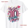 Th Birthday This Girl Is Now Double Digits T Shirt Vintage Washed Slightly Top For Everyday Wear Soft Stretched Vintage
