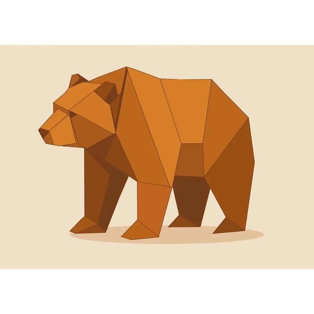 Абстрактные Геометрические Стереоскопические Милые Животные Постеры Ягуар Пингвин Медведь Принты Картина на Холсте Настенное Искусство Картина Домашний Декор Комнаты