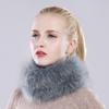 Новый шарф из натурального лисьего меха, меховые повязки на голову, женские зимние кольца, шарфы из лисьего меха, роскошные утеплители для шеи, хорошие эластичные глушители из 100% натурального меха