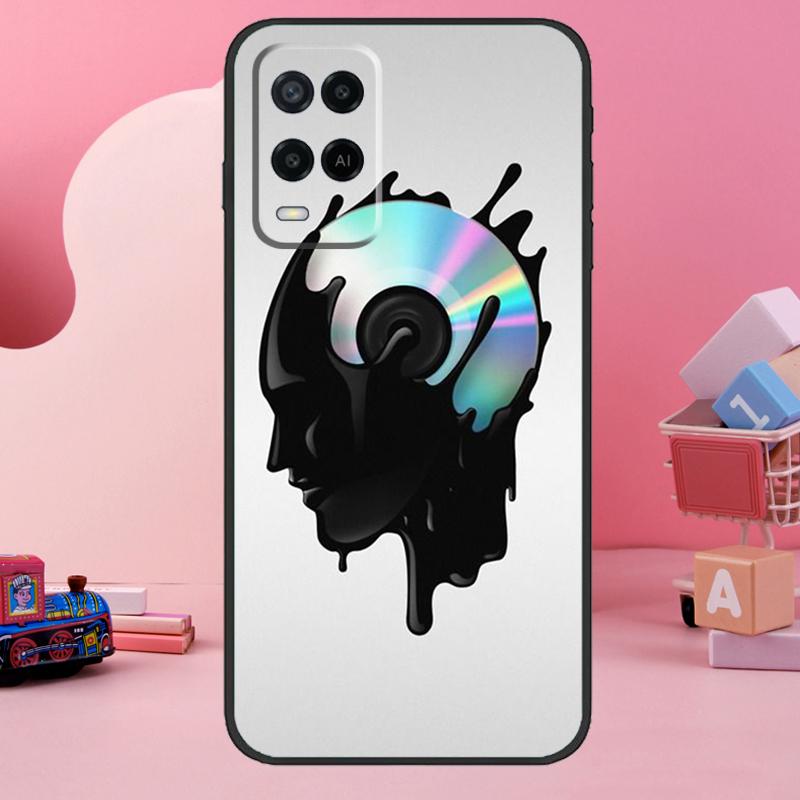 Vinyl DJ Record Art Case For Oppo A98 A78 A18 A38 A58 A60 A80 A40 A77 A57 A17 A74 A54 A94 A96 A76 A16 A15 A5 Pro