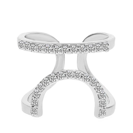 Кольцо для ногтей, полое блестящее кольцо со стразами, инкрустированное сверкающими регулируемыми отверстиями, геометрическое маникюрное кольцо для женщин