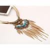 Retro Classic Gold Tassel Necklace Jewelry With Multilayer Chains For Women