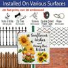 2D Flat, 1pc Vintage Aluminium Metal Sign, Outdoor Decorative Wall Sign, Retro Tin Sign Style, Kindness, "Sunflower Wishes and Honey Bee Kisses