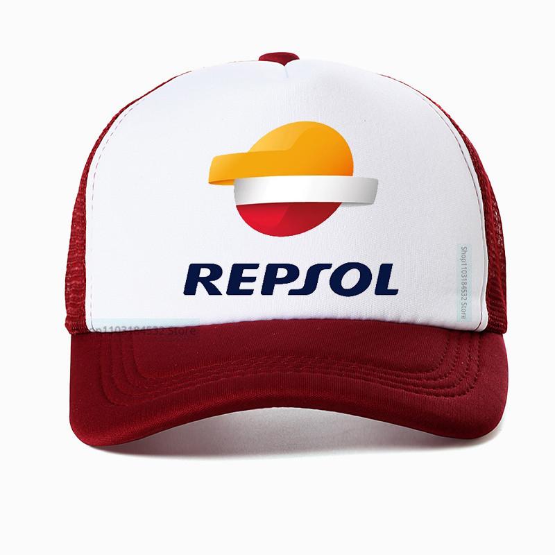 Бейсболка Repsol для активного отдыха и спорта, регулируемая кепка, летняя, с сеткой, дышащая, гоночная кепка