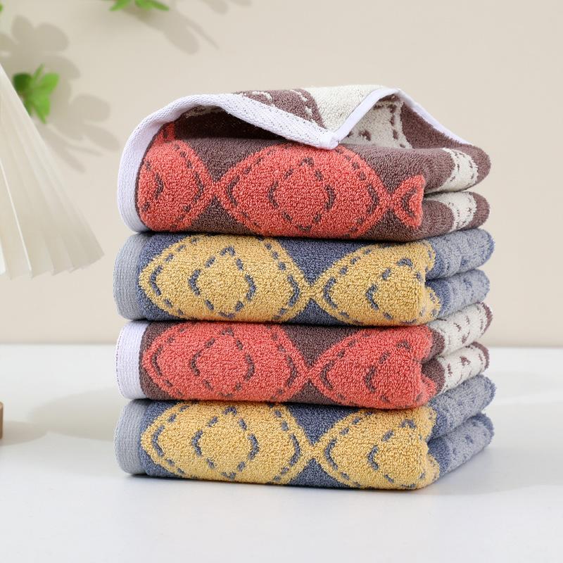 Cotton Towel Thickened Jacquard Soft Absorbent Adult Household Polyester Cotton Towel Quick Drying Towel Cotton Children's Face Towel