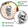 Versatile Skeleton Pattern Decals Halloween Double Skull Rose Wall Sticker PVC Waterproof Decals Peel And Dark Literary Gothic Home Decor Stick Art