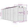 Garden Shed Light Gray 191 x 470 x 198 cm Galvanized Steel