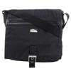 Shoulder Bag 141194 Black Nylon Canvas Unisex Used