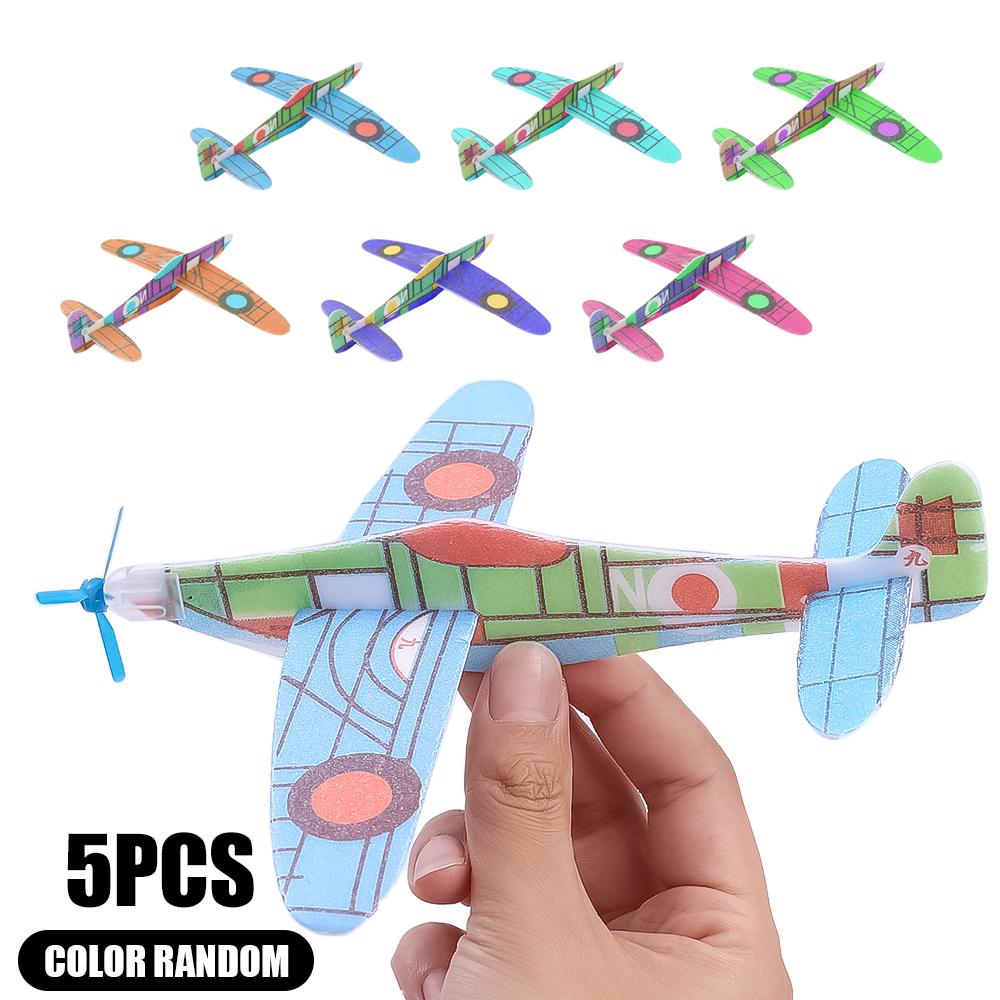 1/10Pcs 3D Diy Hand Throw Flying Glider Planes Foam Aeroplane Party Supplies Children Kids Gift Toys Game 12Cm Flying Airplane