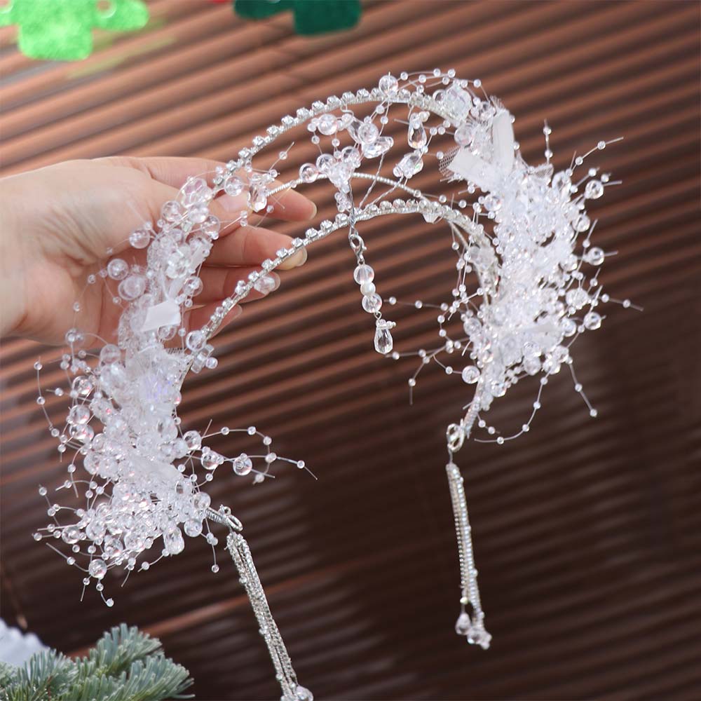 Fairy Crystal Hair Hoop Tiara Jeweled Rhinestone Headband Wedding Styling Accessories