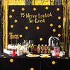 35 Never Looked So Good Gold Glitter Banner - 35th Anniversary and Birthday Party Decorations