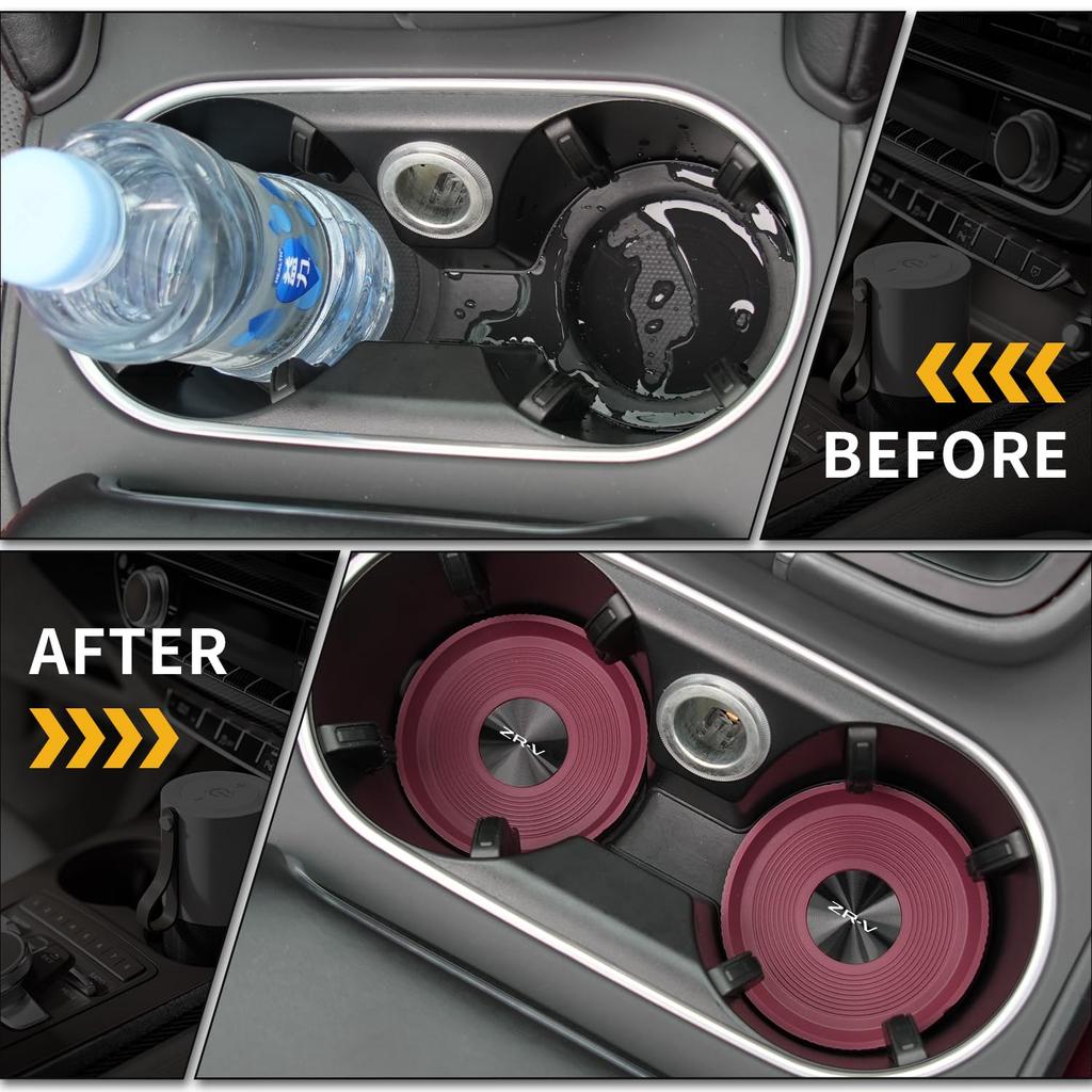 Compatible with the these 3D round coasters are perfect for car drink holders and cup These stylish silicone coasters feature a premium metal car