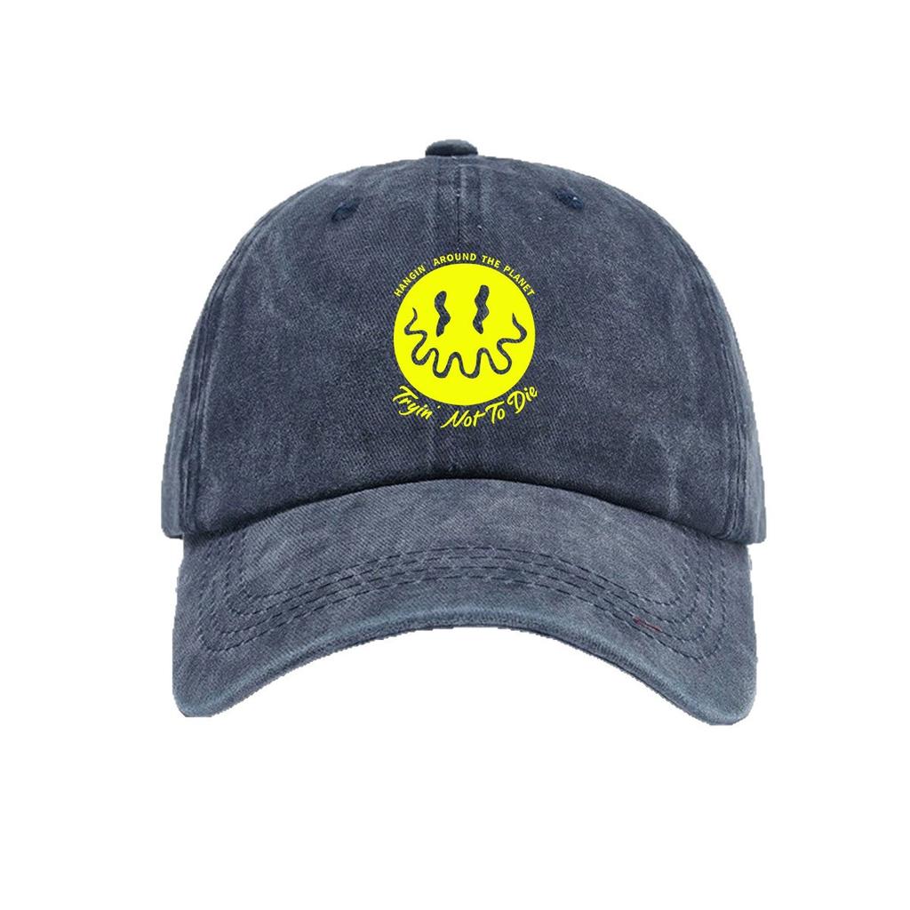 Cartoon classic emoji print washed old soft top outdoor sunshade baseball cap unisex versatile