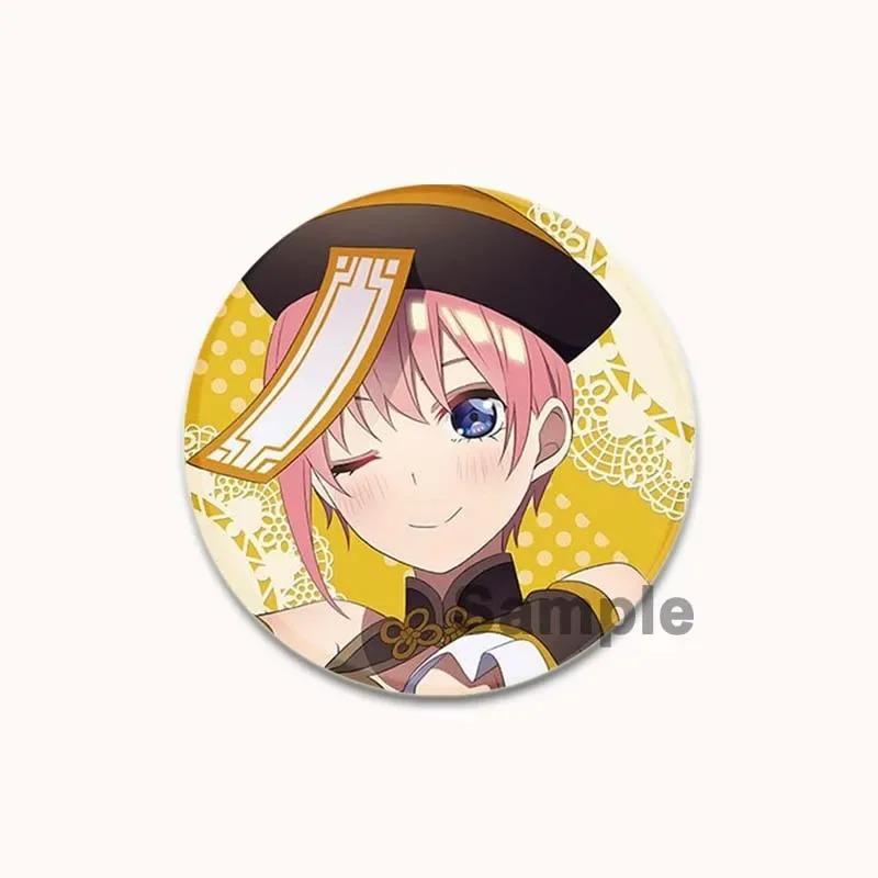 32/44/58MM Anime Ichika Nino Miku Yotsuba Itsuki Badge Cartoon Round DIY Brooch for Clothing Backpack Coat Decorative Accessories